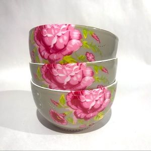 Pip Studio Amsterdam porcelain bowls X 3.